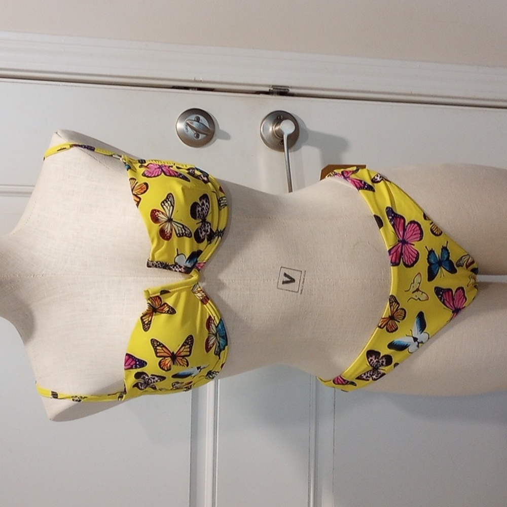 Yellow Butterfly Bikini Set. Never worn.